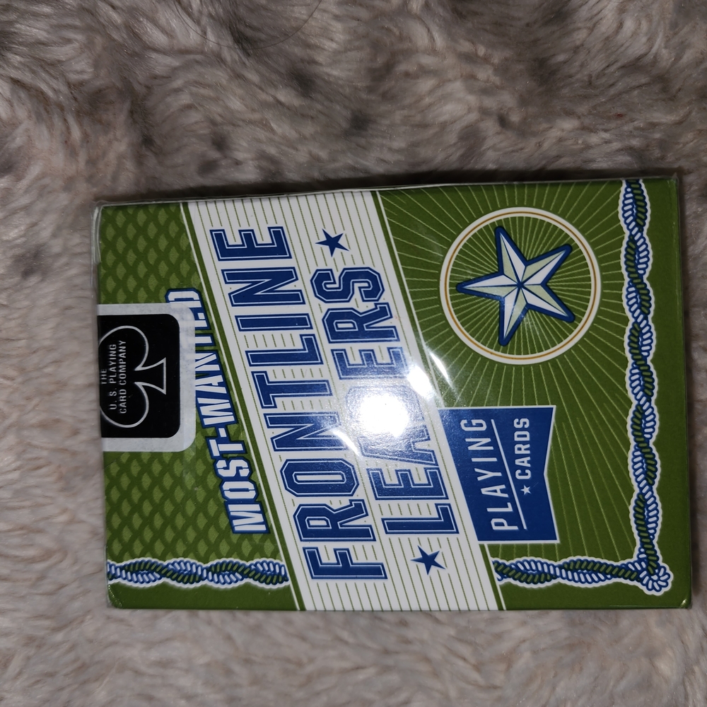 Wanted Frontline Leaders Green Playing Cards